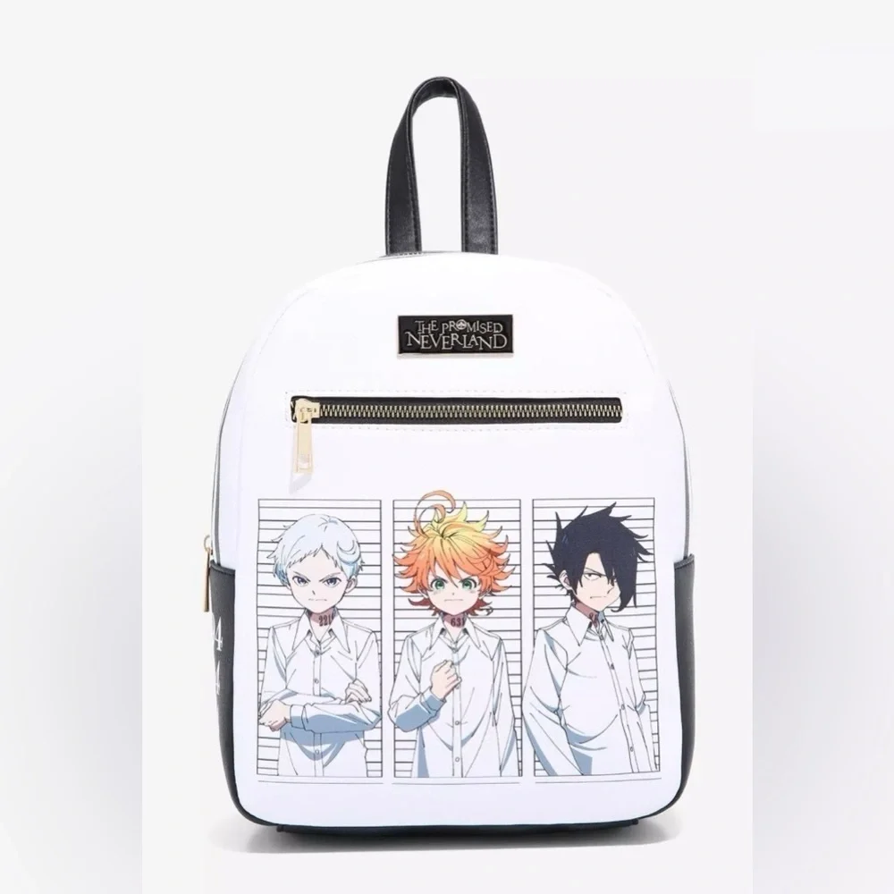 The Promised Neverland Mini Backpack Trio Emma Norman Ray Cosplay Orphan Numbers